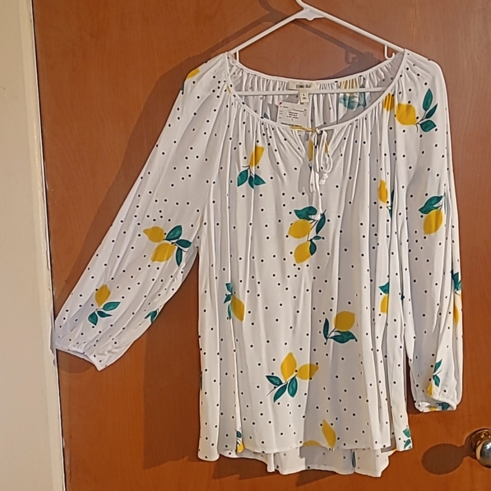 Large Como Blu Lemon Blouse